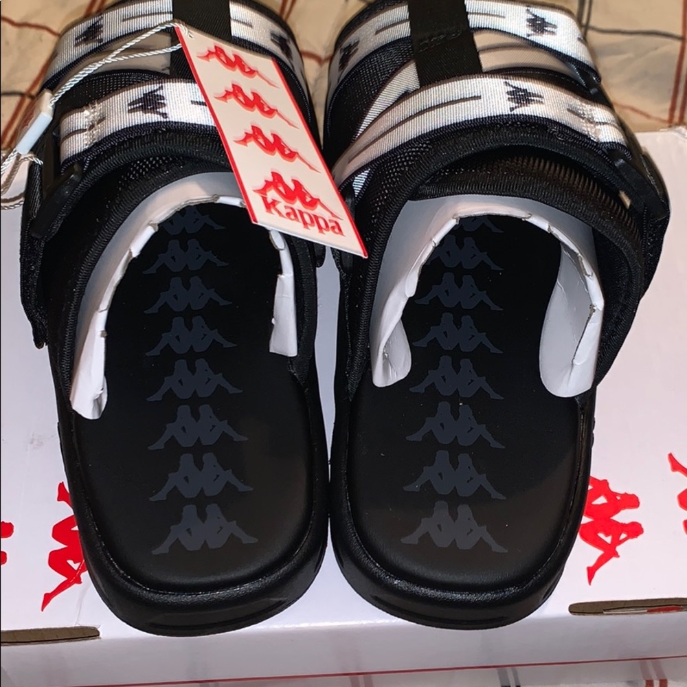 Kappa Authentic JPN Mitel Slides, Black, White